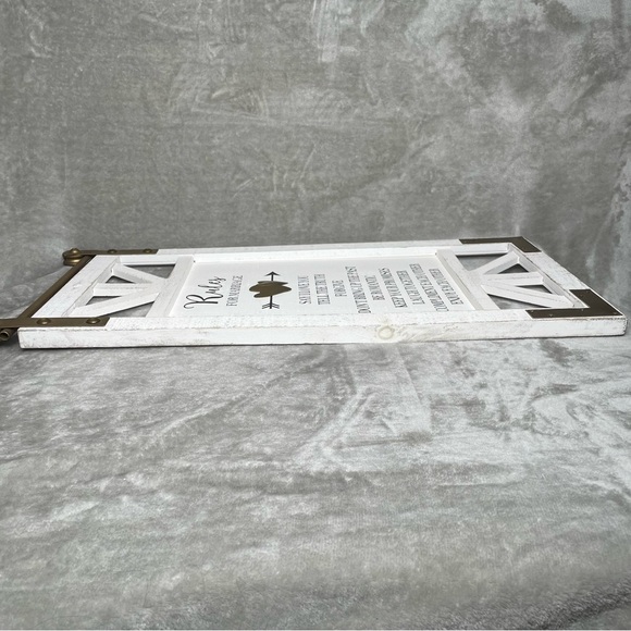 Cracker Barrel Marriage Rules Distressed Barn Door  Wall Decor - Picture 3 of 10